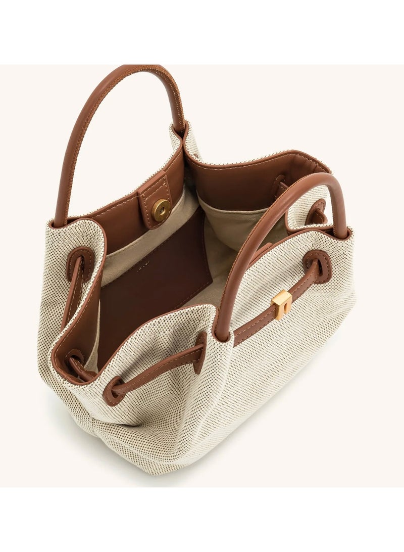 JW PEI Luxe Mini Tote Beige 28*15.5*8 cm - Image 5